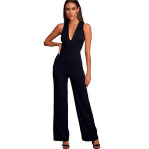 Lulu’s Thinking Out Loud Black Jumpsuit